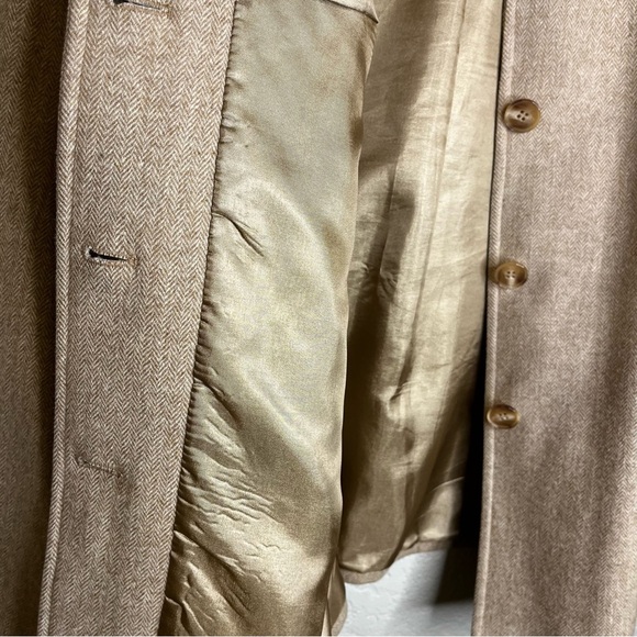 Pendleton Vintage Women's Tan Herringbone Button Down Virgin Wool Jacket Size 18 - Picture 15 of 16